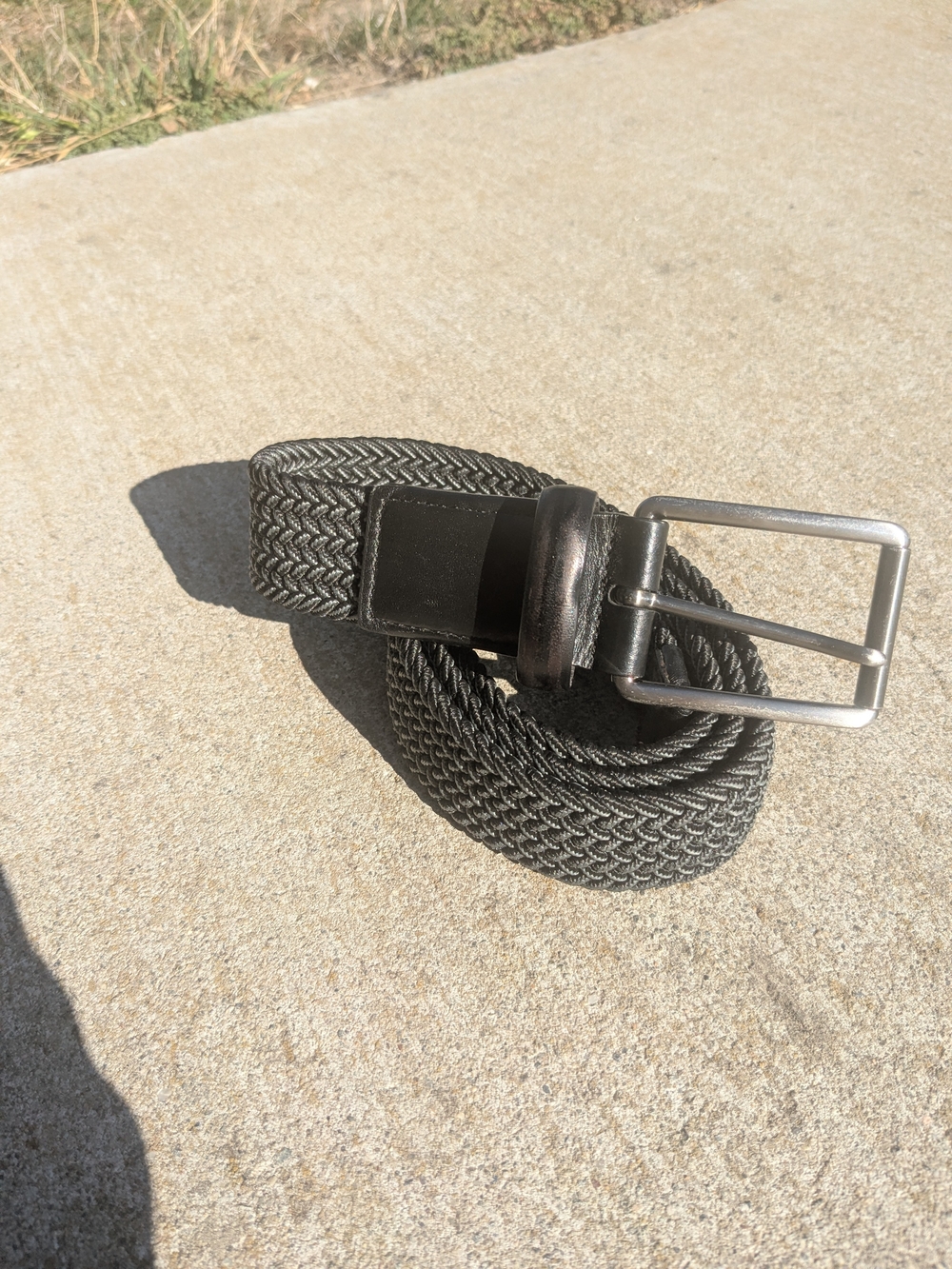 Braided Elastic Belt for Men - Black